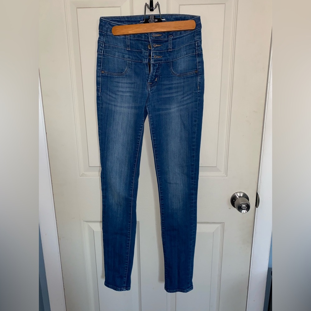 High Waisted Button Up Jeans